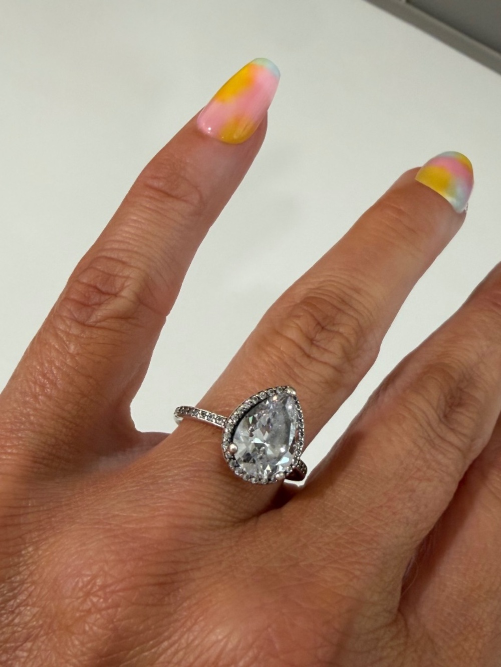 Pandora sparkling pear ring